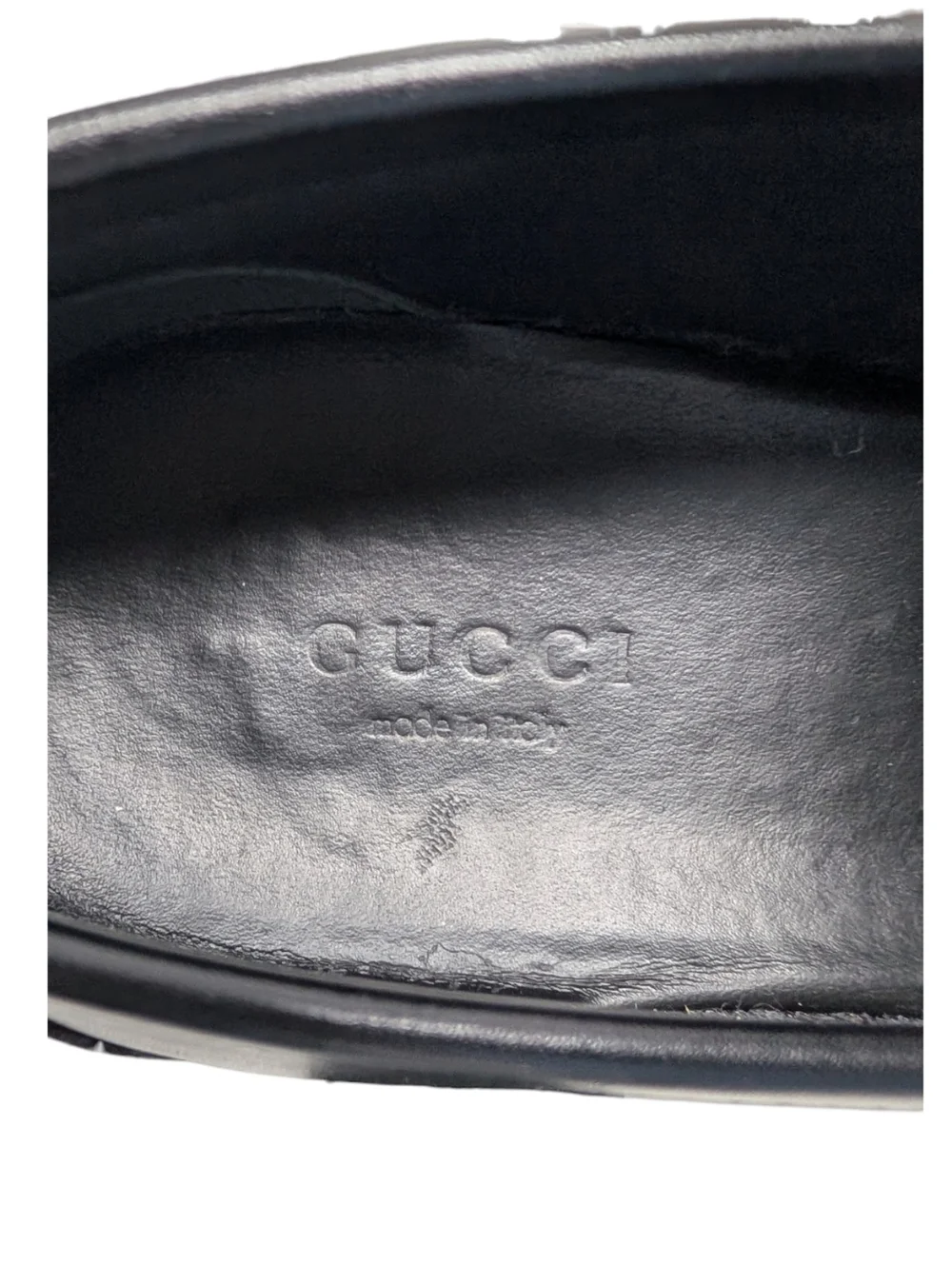 Gucci Horsebit Guccissima Monogram Chunky Lug Sole Loafer Black Leather 38 | 7.5 - Picture 6 of 9